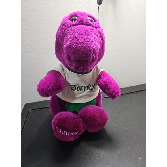 Barney Plush Dinosaur Doll 12” Purple Lyons Group Vintage 1992 toy WITH SHIRT - Picture 1 of 7